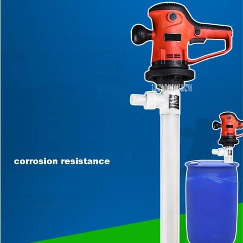 CM-D73A4 Electric Oil Barrel Drum Pump 6 Gear PVDF Pipe Low PH Non Flammable And Explosive Chemicals Liquid Transport Equipment