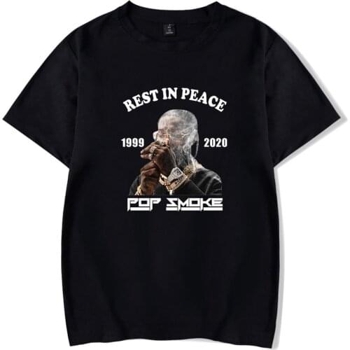 Vintage Cool Rapper Men Women T Shirt Oversized Rip Pop Smoke Casual O Neck Hip Hop Short Sleeve T-Shirt Streetwear Men Tshirt