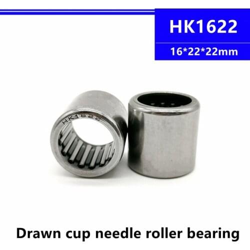 50pcs high quality HK1622 16x22x22mm Drawn Cup Caged Needle Roller Bearing 16*22*22mm HK162222