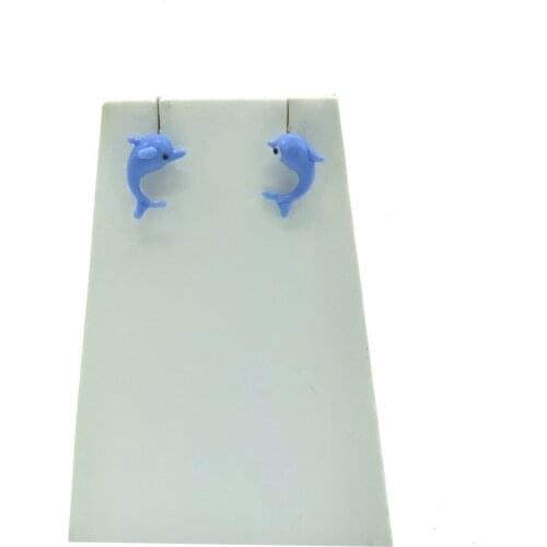 Italy Murano Glass Dolphin Earrings No:2