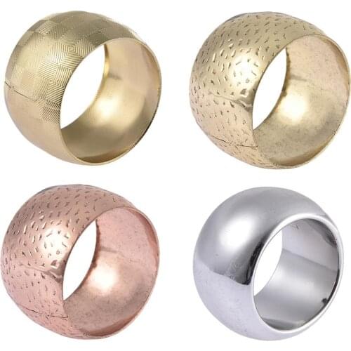 Chinese Napkin Buckle Metal Napkin Ring Model Room Napkin Buckle Cloth Circle Simple Modern Round Western Restaurant Accessory