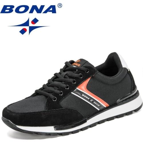BONA 2021 New Designers Classics Luxury Casual Shoes Men Breathable Leisure Sneakers Man Vulcanized Shoes Mansculino Comfortable