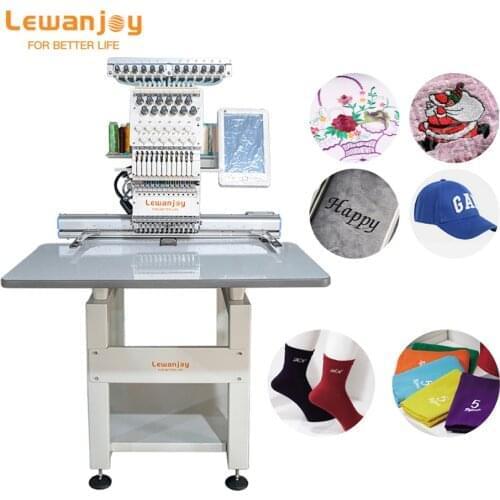 LEWANJOY 1-4 Head Flat Garment Pillow Towel Bag T-Shirt Cap Computer Computerized Embroidery Machine