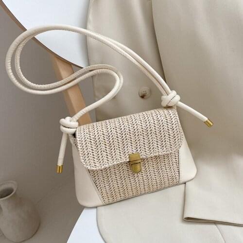 Fashion Women Shoulder Bag Woven Crossbody Bag Purse Lightweight Shoulder Bag Travel Satchel Adjustable Strap Handbag