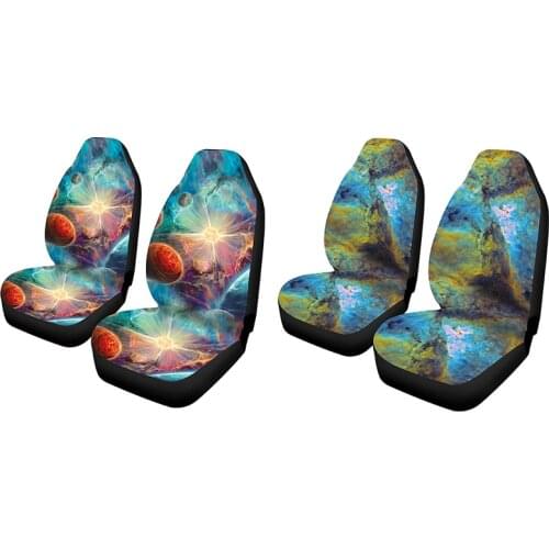 Aimaao Set Of Car Seat Covers Auto Accessories Carseat Front Seats Fit Most Cars,SUV Sedan,Truck Galaxy Purple