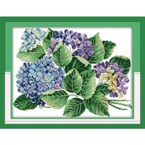 Everlasting Love Purple Floret Chinese Cross Stitch Kits Ecological Cotton Clear Printed 14CT 11CT DIY Gift Christmas Decoration