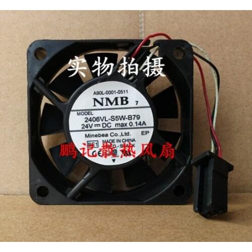 NMB-MAT 2406VL-S5W-B79 BE1 Server Cooling Fan DC 24V 0.14A 60x60x15mm 3-wire