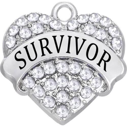 Charms for Living locket Zinc Alloy Metal Rhodium Plated survivor charms for luck charm jewelry