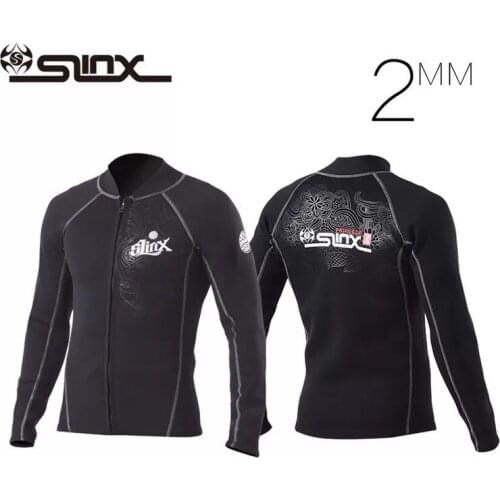 SLINX 2mm Neoprene Long Sleeve Man Wetsuit Jacket Scuba Diving Wet Suit Surfing Rafting Warm Bodysuit Swimwear Diving Equipment