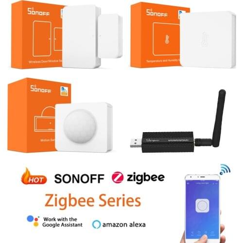 SONOFF Zigbee 3.0 SNZB /Wireless Switch/Temperature/Motion/Door Window Smart Sensor Work With Alexa Google Home Hub Request