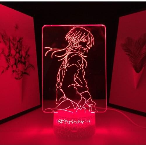 Black Butler Anime Figure LED Night Light for Bedroom Decoration Colorful Nightlight Manga Gift 3D Table Lamp Butler Dropship