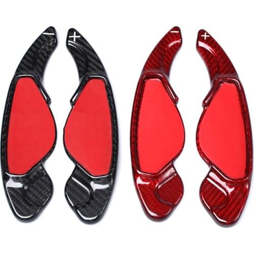 For Land Rover Range Rover Discovery Jaguar XF XJ Carbon Fiber Car Steering Wheel Extend Paddle Shifters Covers Car Stickers