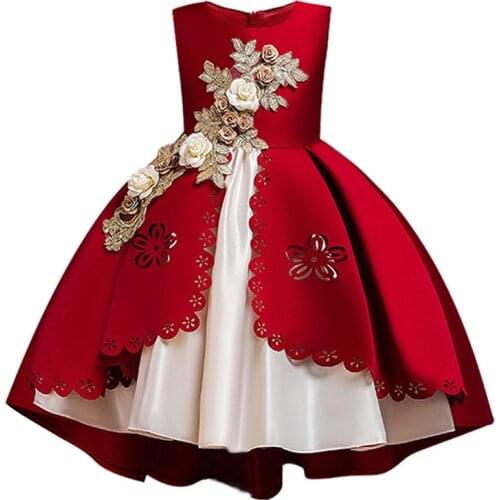 High quality Flower Girls Wedding Dress For Girls Party Dress Children Costume Kids Dresses For Girls Princess Dress 3 6 10 Year