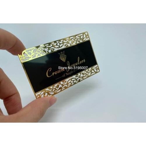 High End Gold Plated Fashion Metal Buisness Cards Steel Business Cards