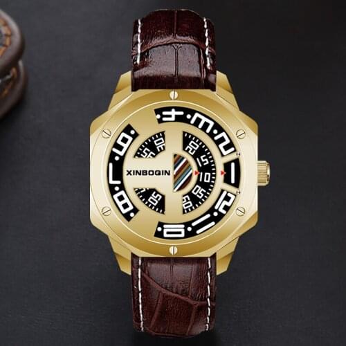 Мужские золотые часы XINBOQIN China At AliExpress
