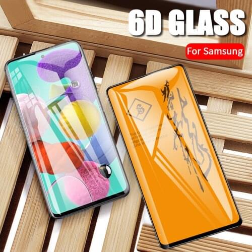 6D Full Glue Cover Tempered Glass For Samsung Galaxy A72 A52 A32 A51 A71 A50 A70 A12 A02S A42 A40 A30 A31 A41 Screen Protector