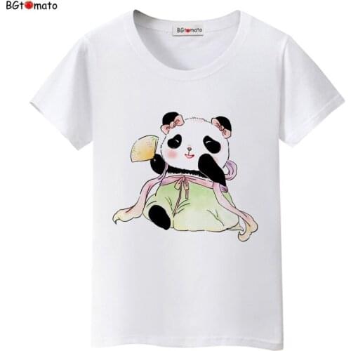 2021 Casual T-shirt Women Tops Graphic Tee Shirt Femme Animal Panda Print Batwing Sleeve O-neck Camisetas cool tops