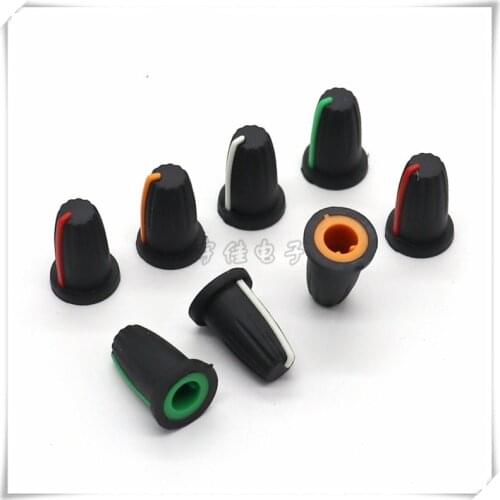 10 Pieces Rubber Half Shaft Knob Diameter 13mm Height 19mm Soft Rubber Knob 180 Degree D-Shaped Inner Hole 6mm