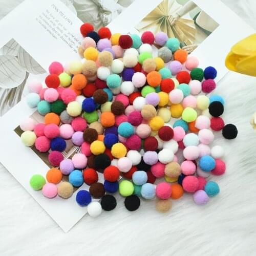 100pcs Mini Fluffy Soft Pom Poms Pompones 15mm 20mm 25mm Fluffy Plush Crafts Balls for sewing Material Handmade DIY Supplies