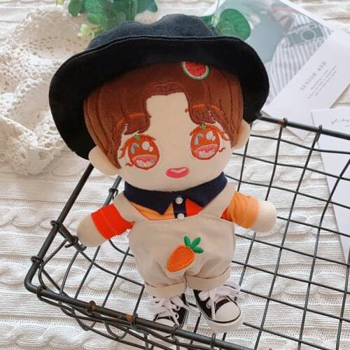 20cm Baby Doll Plush Dolls Clothes Lovely shirt shoes Toys Dolls Accessories for Korea Kpop EXO Idol Dolls Gift