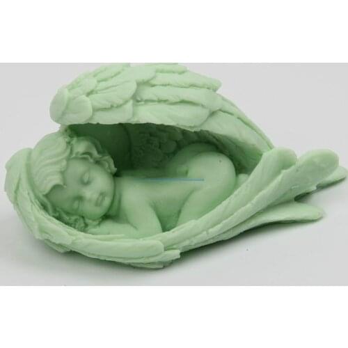 3D Angel silicone Mold Baby Birthday Party Gift Candle Chocolate Mold Handmade Ceramic Clay Craft Making Mould