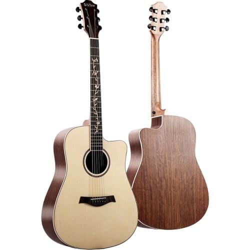41 inch 6 string Solid Folk Guitar Picea Asperata Acoustic Guitar Musical Instrument Beginner Performance AGT314