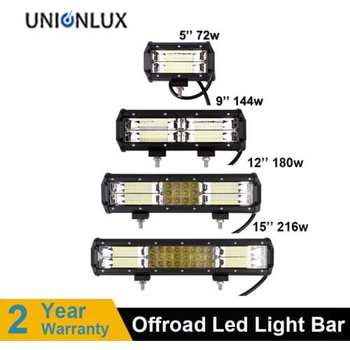 5 9 12 15 inch Led Light Bar 3-Row 72W 144W 180W 216W for Car 4x4 Offroad SUV UAZ Working Fog Lights Headlight Truck 12v 24v