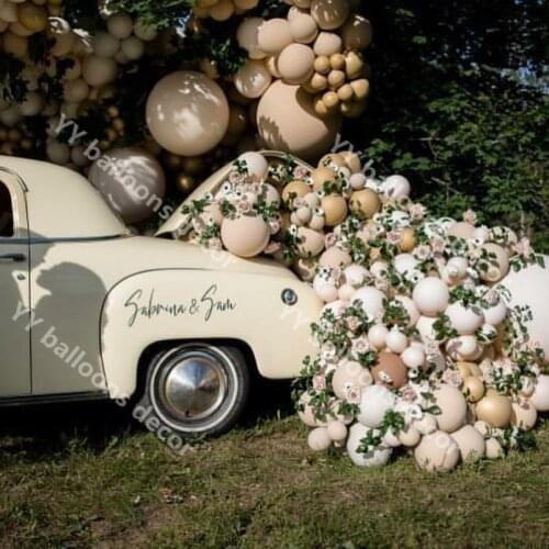 50pcs 12/10/5 Inch Coffee Skin Apricot Latex Balloons Wedding Birthday Balloon Arch Decoration Globos Balon Party Supplies