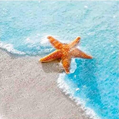 5D Diy Diamond Painting Cross Stitch Kits Sea Star Diamond Embroidery Cross Stitch Home Decoration Painting home decor label