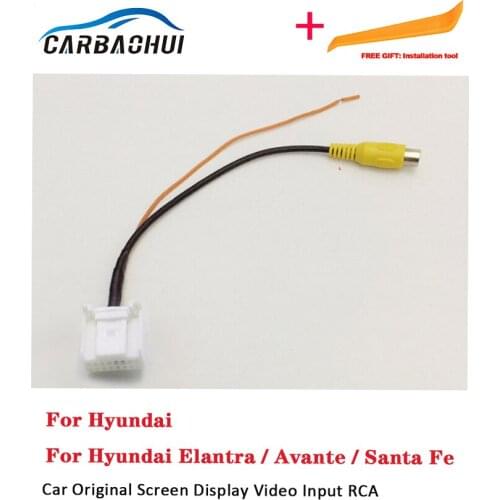Car Rear Camera For Hyundai Elantra / Avante / Santa Fe riginal Video Input Switch RCA Adapter Connector Convertor Wire Cable