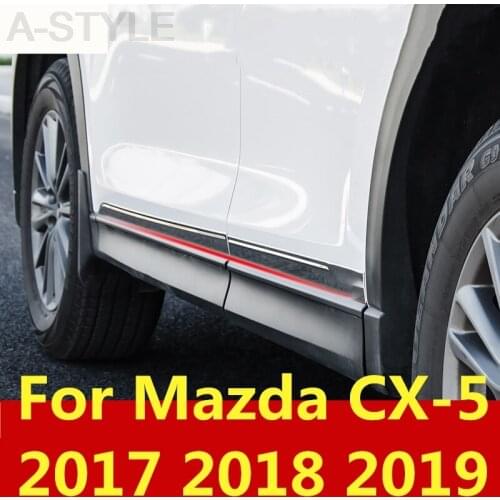For Mazda CX-5 CX5 CX 5 2017 2018 2019 Anti-rub Body Side Door Rubber Decoration Strips Protector Bumper Bars Car accessories