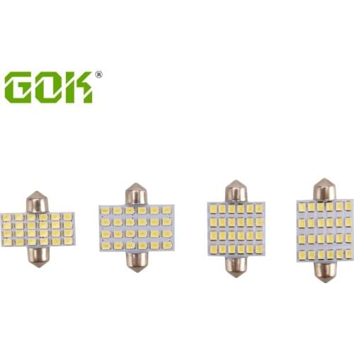 Free Shipping 500pcs/lot Car Auto led Interior led festoon 24smd led 31mm/36mm /39mm / 42mm 2835 led Festoon lamp Dome led Bulb