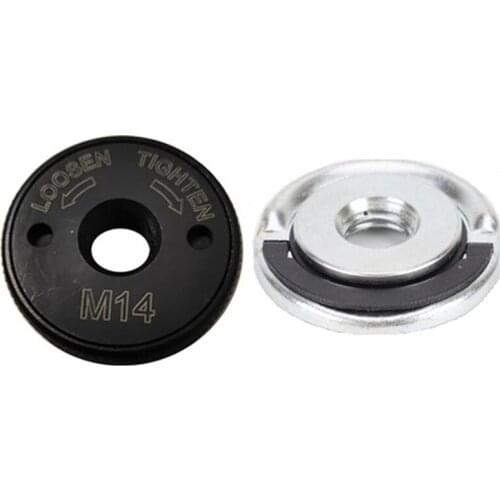 2Pcs Angle Grinder M14 Thread Inner Outer Flange Nut Quick Release Nut Power Replacement Part for Metabo Makita
