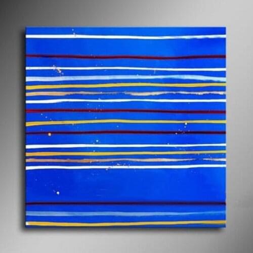 Large hanmdmade oil Paintings on canvas Abstract Art Modern blue vertical acrylic Painting Living Room Office bedroom pictures