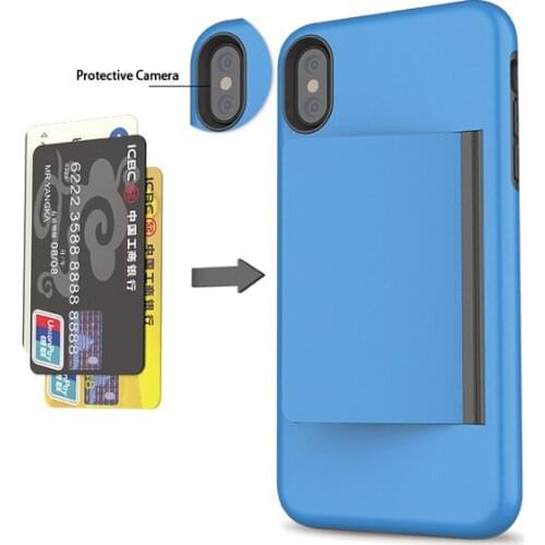 Case For iPhone X XS 7 8 Plus XS MAX 6 Case Business Candy Color Flip Armor Card Slots Cover for iPhone XR 7 7+ 6 6S X 10 Capa