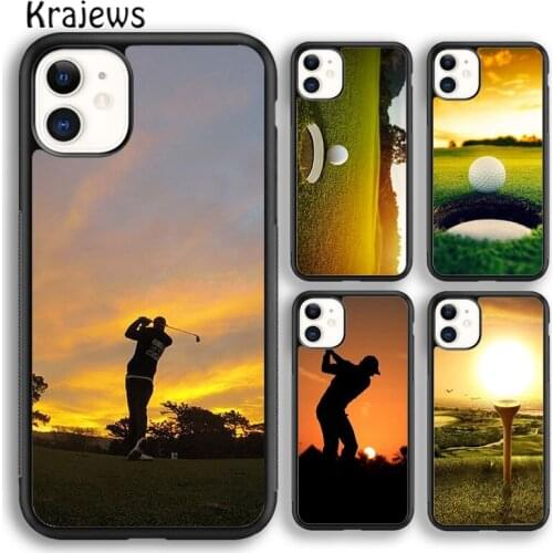 Krajews GOLF GOLFER GOLFING SUNSET Phone Case Cover For iPhone 5s SE 6s 7 8 plus X XS XR 11 12 pro max Samsung Galaxy S8 S9 S10