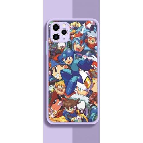 Megaman Mega Man X Rockman ZX Advent Phone Case Purple Transparent Matte For IPhone 7 8 11 12 S Mini Pro X XS XR MAX Plus Shell