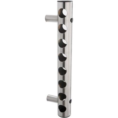 HOT-High Quality Wine Bottles Holders Stainless Steel Wine Rack Bar Wall Mounted Household Storage Kitchen Holder 8 Holes
