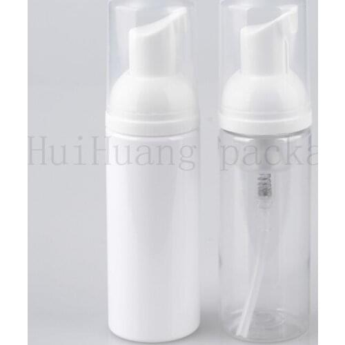30pc 60ml foaming PET bottle Liquid dispenser with foaming white pump liquid soap Foam Pump transparent plastic cosmetic bottle