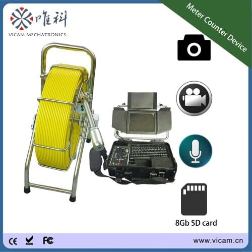 Hot sale video chimney inspection camera 512Hz transmitter 60mm cable sewer pipeline inspection camera V8-3388T