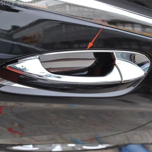 Chrome Car Door Handle Trim Door Bowl Decoration For Mercedes Benz GLK/GL/ML/C Class W204 X204 Car Styling Accessories