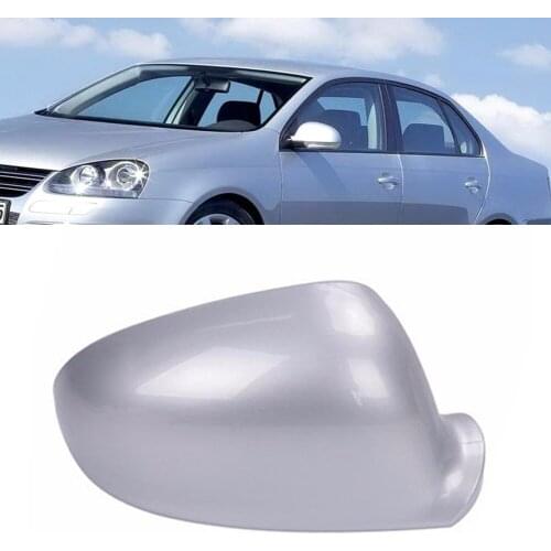 Car Right Side Door Mirrors Cover Add-on Type Auto Rearview Mirror Cap for VW Jetta 2005-2011 EOS 2006-2008 Golf MK5 2005-2009