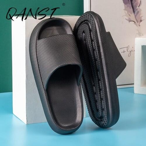 Summer Indoor Bathroom Couples Home Slippers Comfortable Platform Men Slippers New Casual Soft Bottom Non-slip Bath Shoes 2021