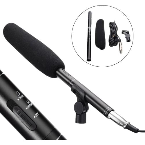 Mayitr 1pc High Quality G18 Condenser Microphone Portable Handheld Interview Mic For DSLR Camera Video Camcorder