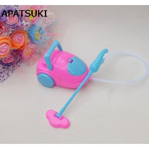 Kids Toy Dollhouse Mini Vacuum Cleaner For Barbie Dolls For Kelly Dolls Children Baby Girl Choose Furniture Doll Accessories