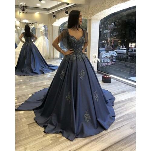 Fashion Juliet Neck Appliqued Lace Beaded Stones Heavily Pleated Floor Length Prom Dresses 2020
