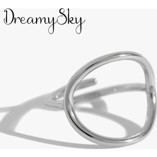 New Trendy Personality Punk Circle Rings For Women Lady Resizable Size Rings Party Jewelry Charm Gifts 2021