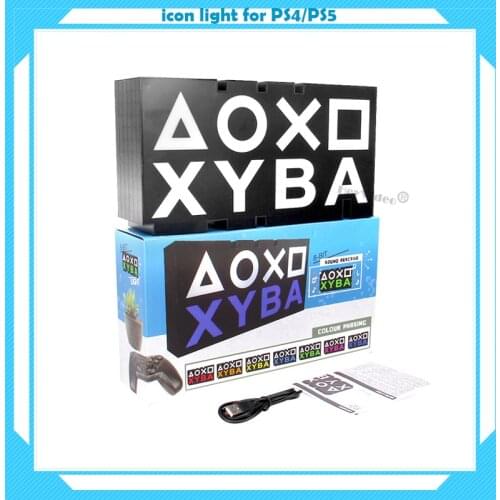 New Icon Light for PS4/PS5 Music Icon Light Voice Control Acrylic Lamp Game Atmosphere Light for KTV Bar Club Decoration Lamps