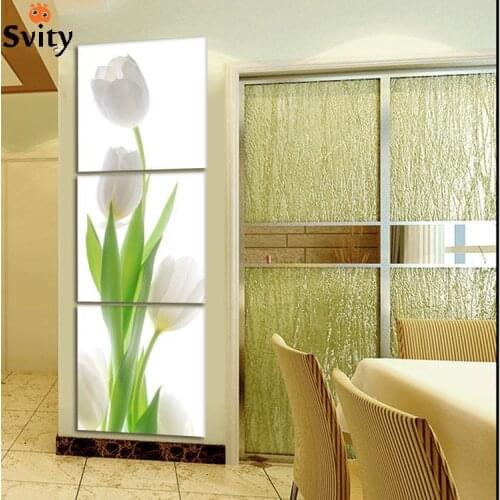 Framed art print Picture wall art home decorative Tulips painting 3 piece canvas art free shipping H042