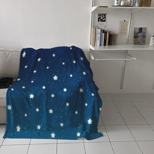 Sofa Throw Blanket Stars Twinkle Night Airplane/travel/adult Bedroom On Bed Soft Flannel Blanket Bedspread Home Textile Decor